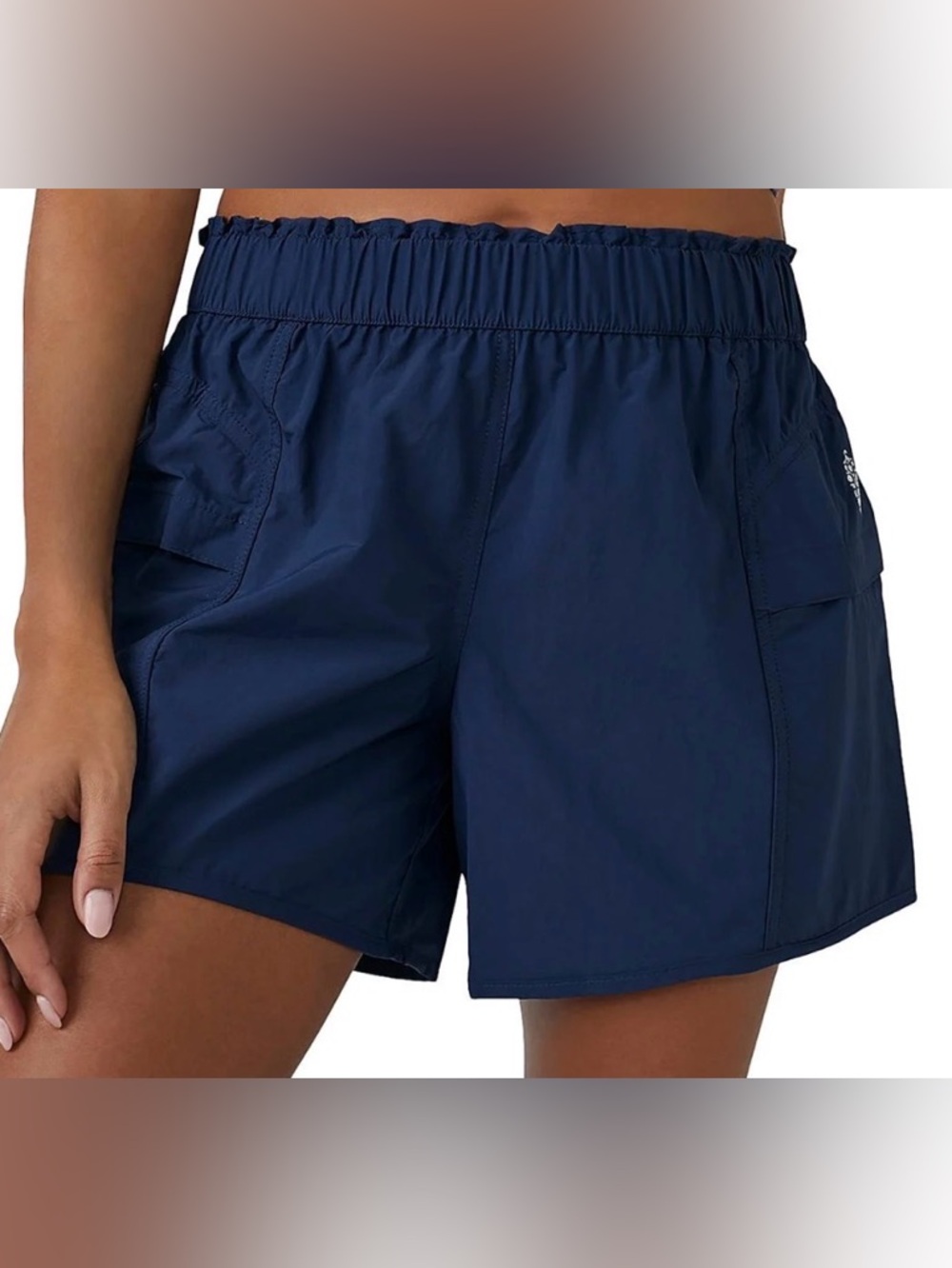 💙Free People Movement Navy Blue Elastic Waist Shorts💙